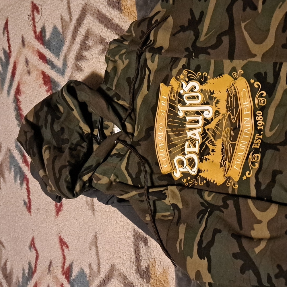 Brand New- Never Worn Camo Beau Jo's Hoodie
